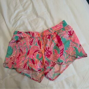Lilly Pulitzer LUXLETIC women's athletic shorts pink/blue multicolor size small